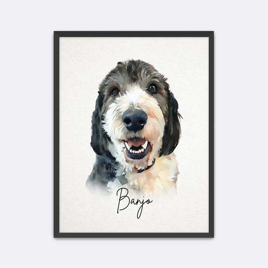 Custom Watercolor Pet Portrait