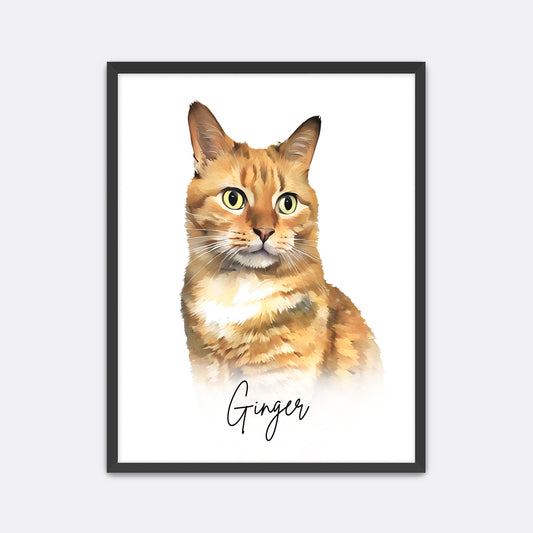 Custom Watercolor Pet Portrait