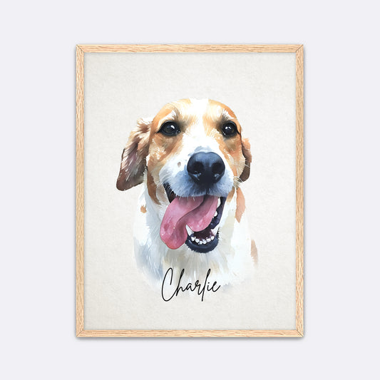 Custom Watercolor Pet Portrait