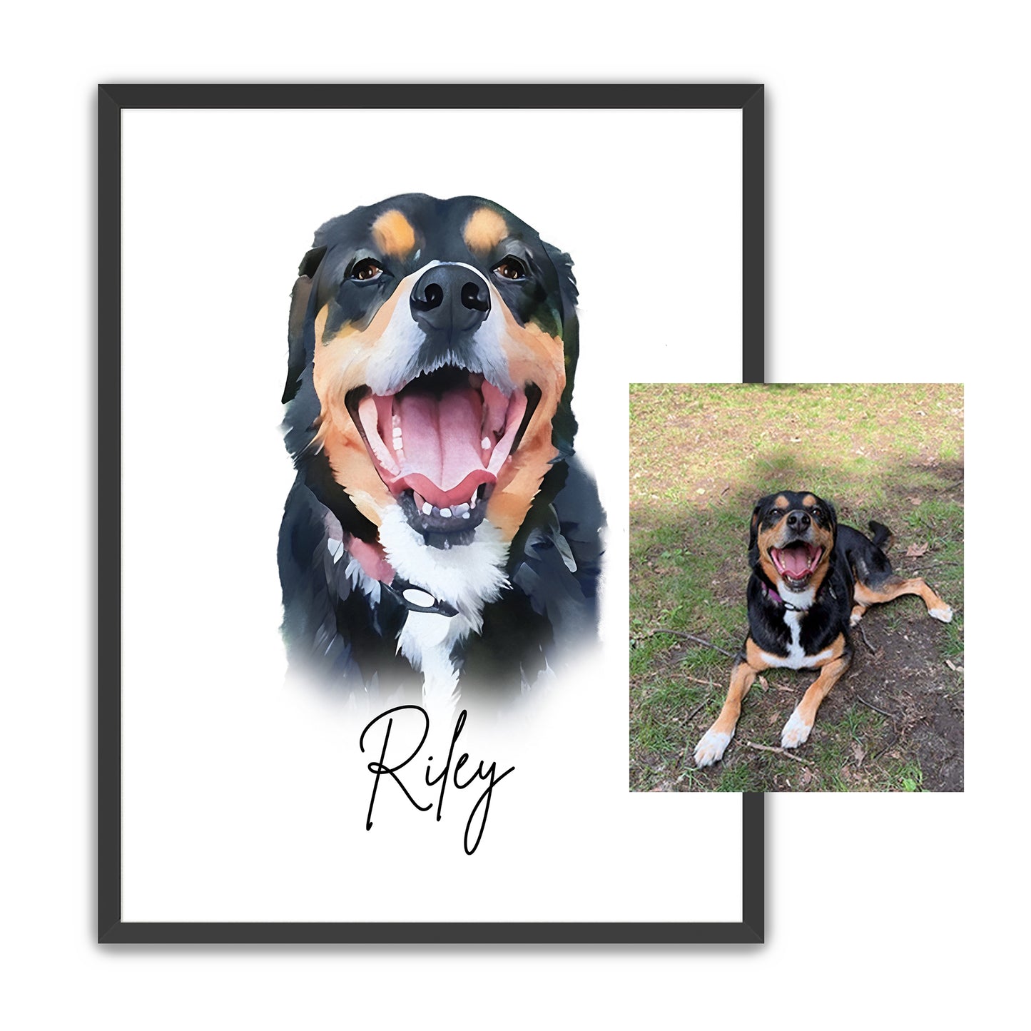 Custom Watercolor Pet Portrait