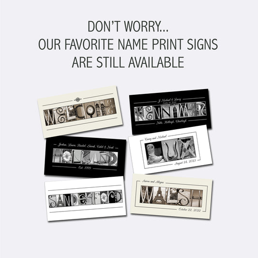 Personalized Name Signs Are Still Available!