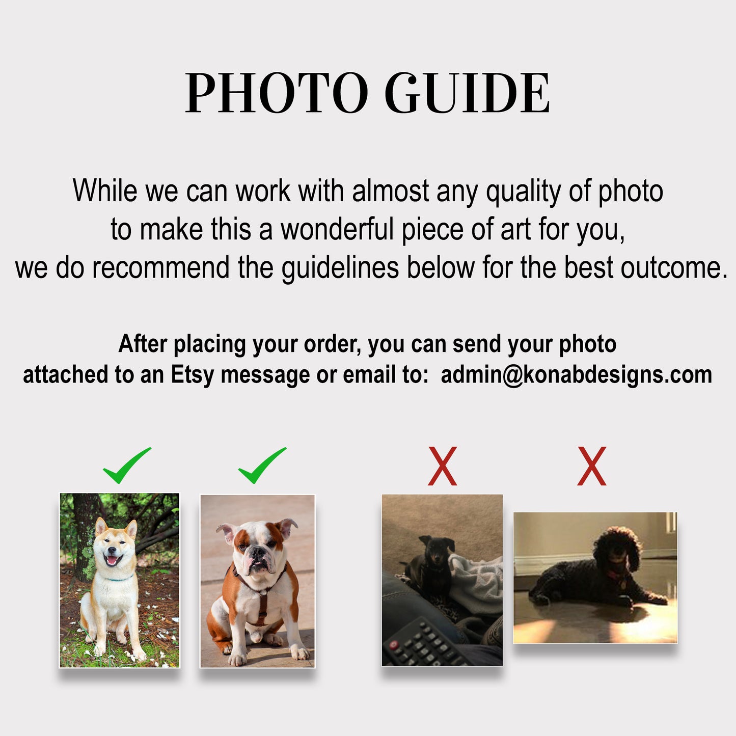 Custom Pet Portrait from Photo – Watercolor & Ink Dog or Cat Memorial Gift