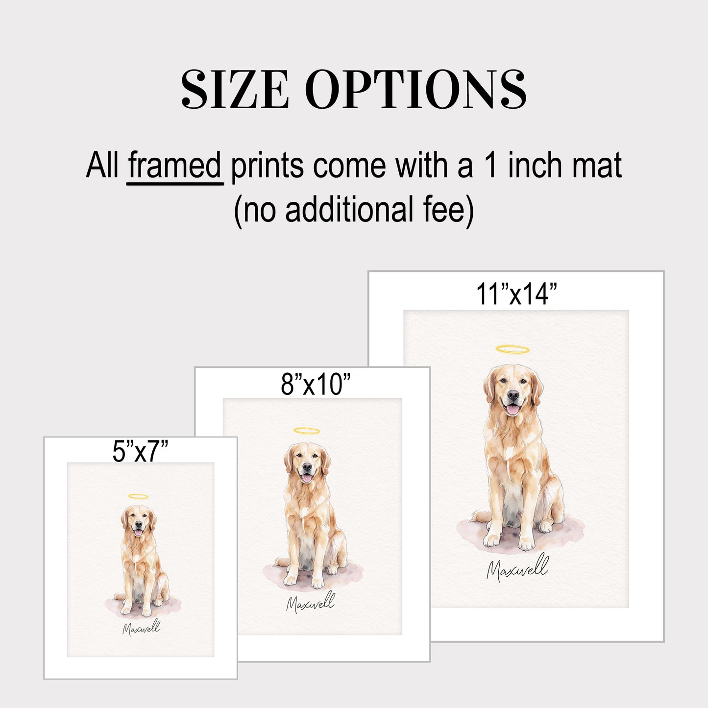 Custom Pet Portrait from Photo – Watercolor & Ink Dog or Cat Memorial Gift